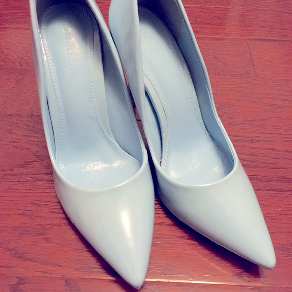 New without box vegan patent PETA-approved House of Hayla Sky Blue Pumps - Picture 2 of 4